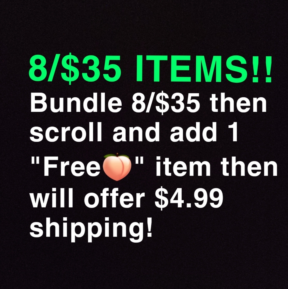 Bundle sale!! 8 items for $35 plus 1 free item!!